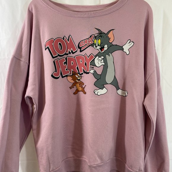 Tom and Jerry Pink Long Sleeve Pullover Sweatshirt EUC Women's Size XXL - Picture 12 of 12